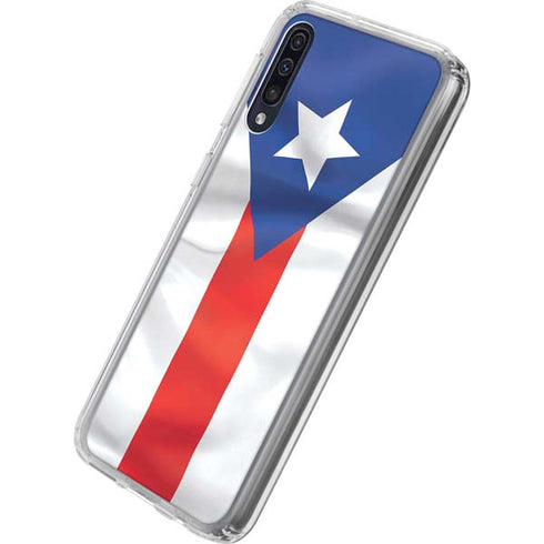 Puerto Rico Flag Galaxy A50 Clear Case